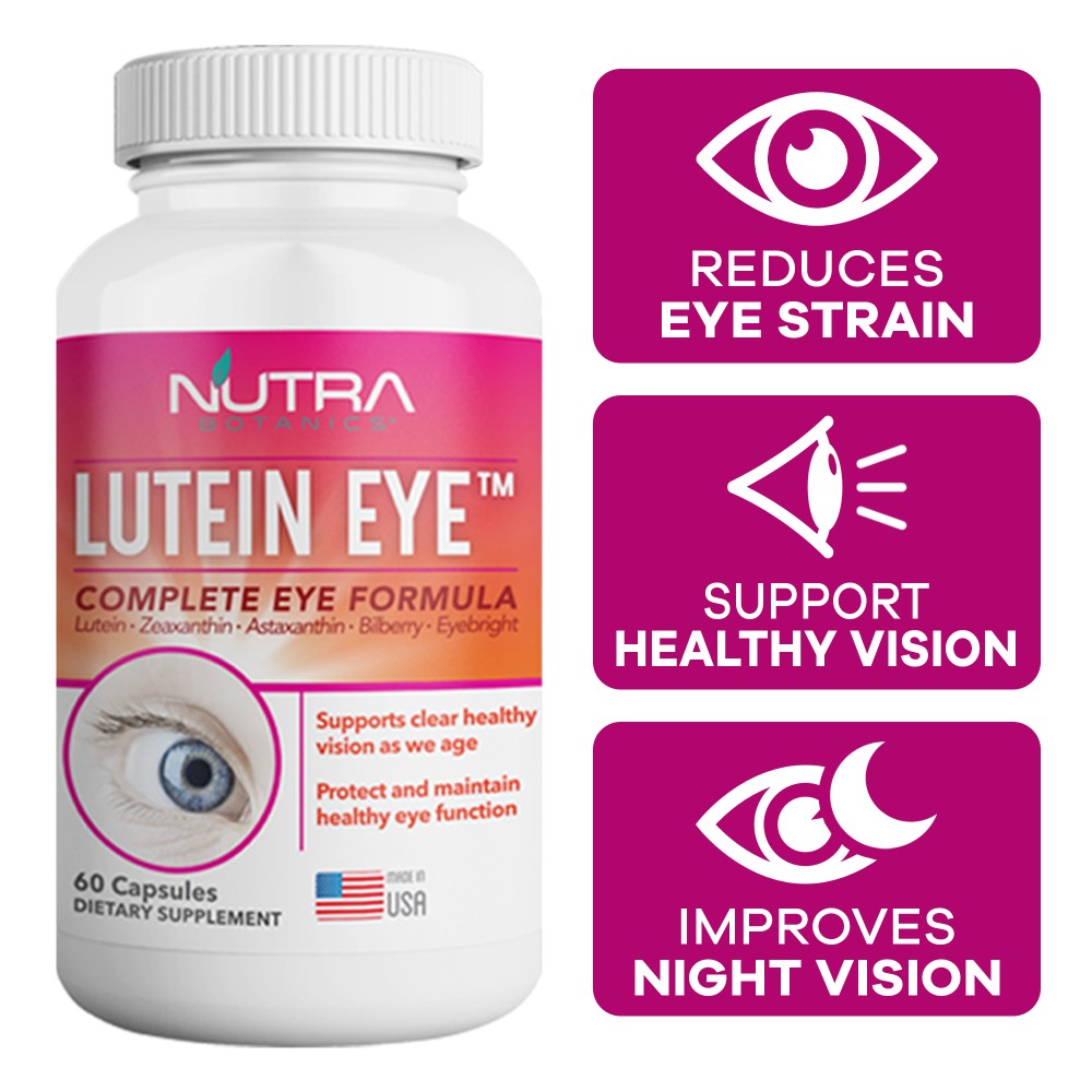 Lutein Eye Supplement Zeaxanthin, Astaxanthin, Bilberry, Eyebright VitaminMall
